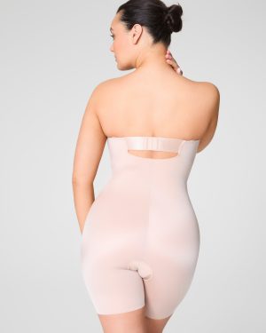Strapless Cupped Mid-Thigh Bodysuit
