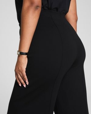 Ponte Cropped Wide Leg Pant