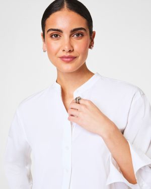 Poplin Button-Up Tunic