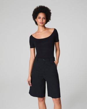 Jersey Scoop Neck Thong Bodysuit