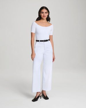 Jersey Scoop Neck Thong Bodysuit