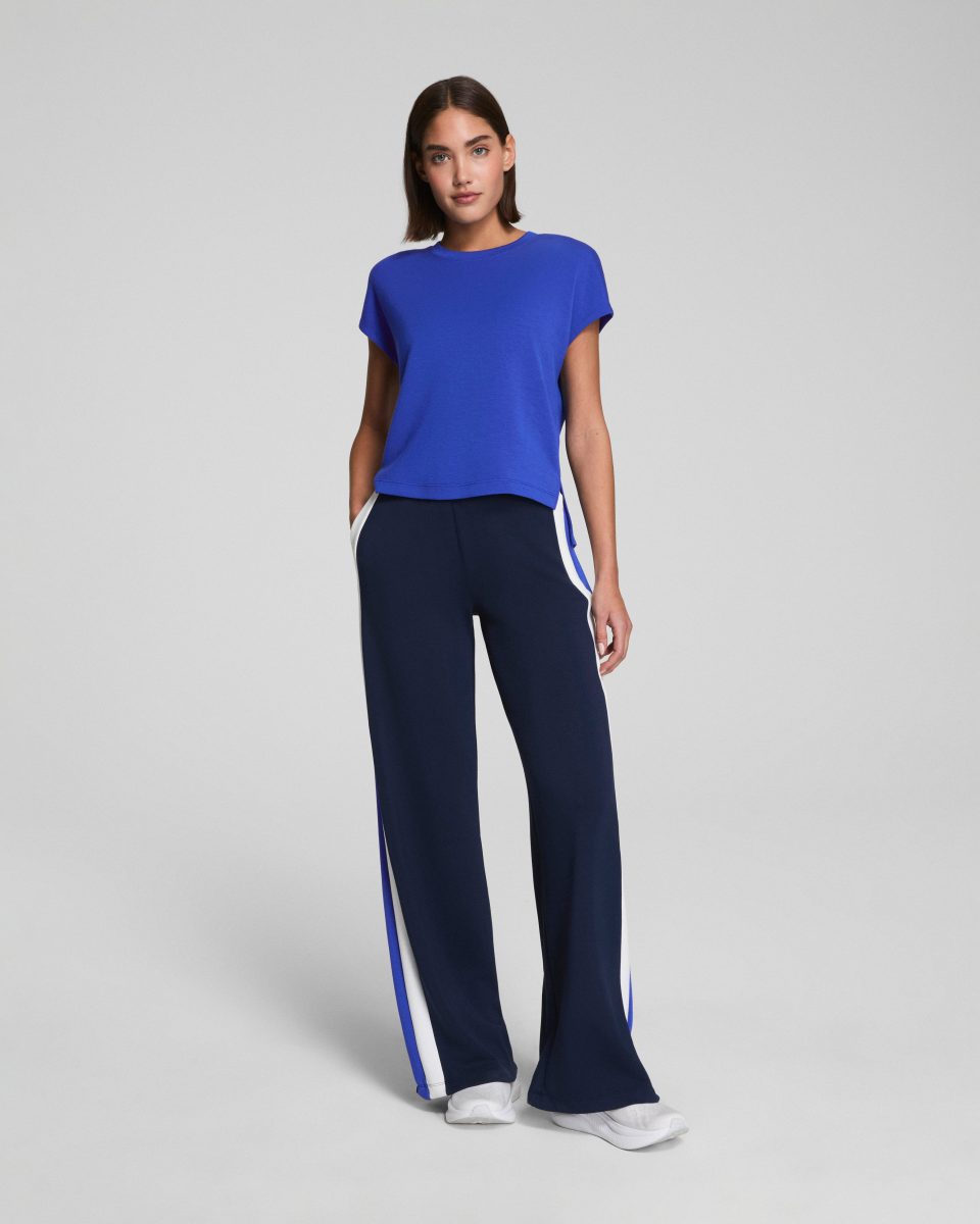 Colorblock Wide Leg Track Pant