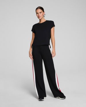 Colorblock Wide Leg Track Pant