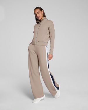 Colorblock Wide Leg Track Pant