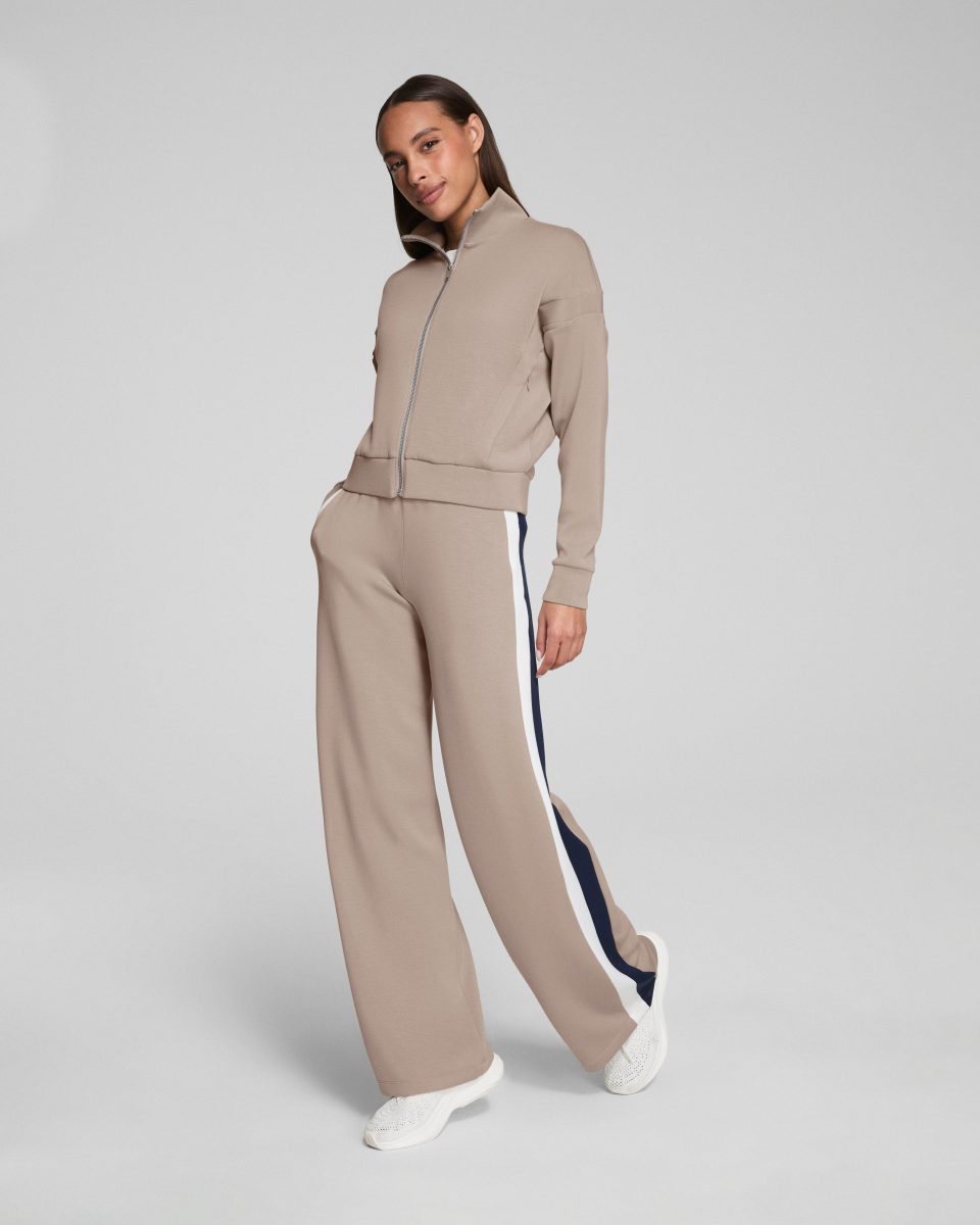 Colorblock Wide Leg Track Pant