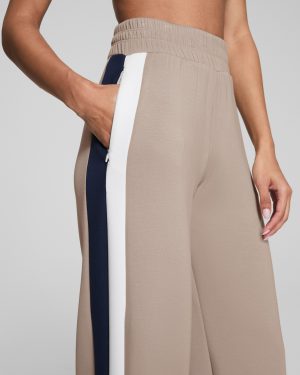 Colorblock Wide Leg Track Pant