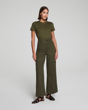 Cropped Wide Leg Pant
