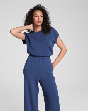 Cap Sleeve Cinched Jumpsuit