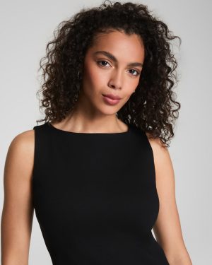 Ponte Square Neck Mini Dress