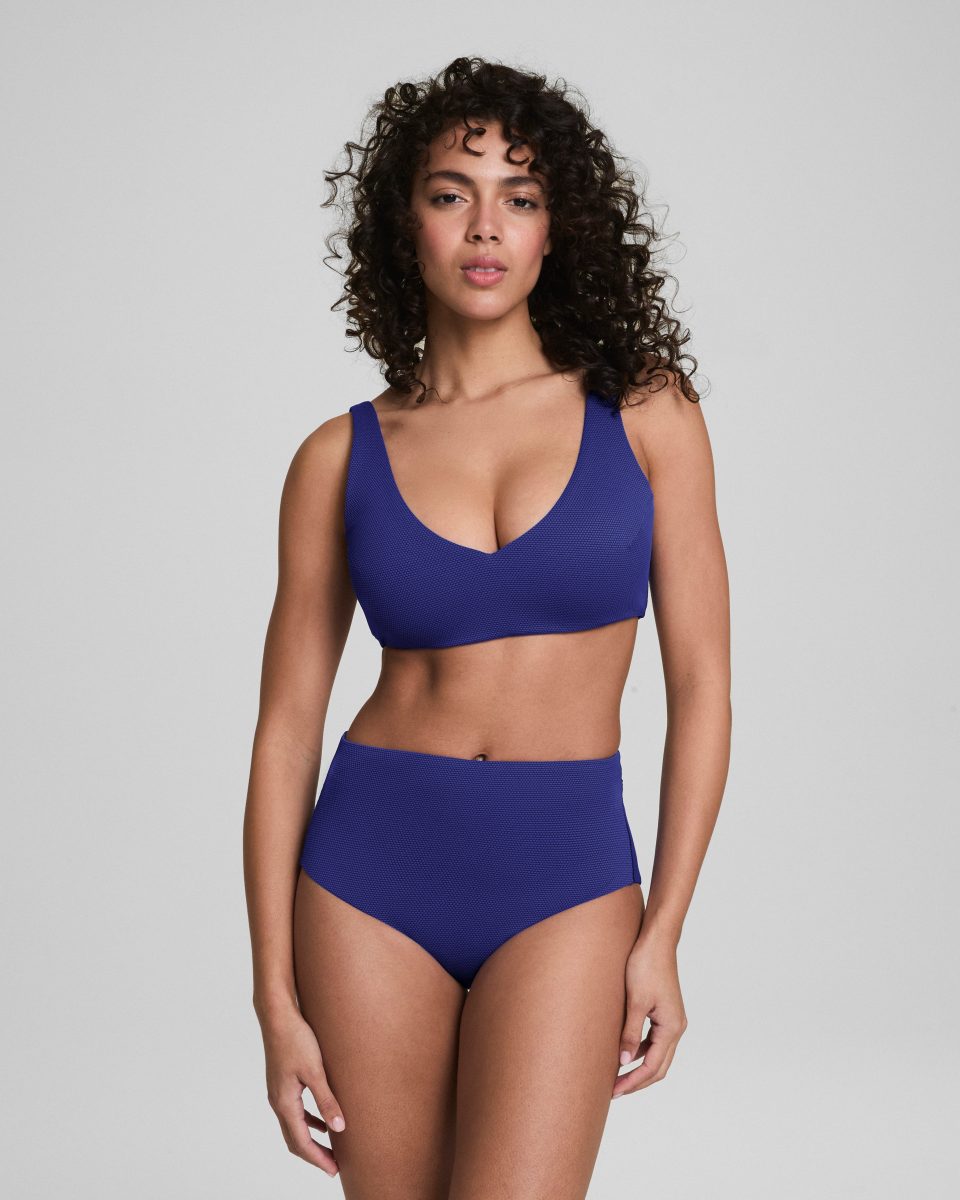Pique Plunge Bikini Top