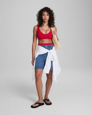 Pique Plunge Bikini Top