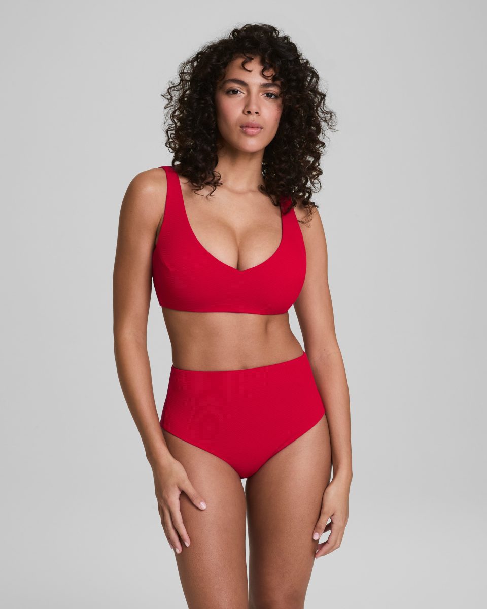 Pique Plunge Bikini Top