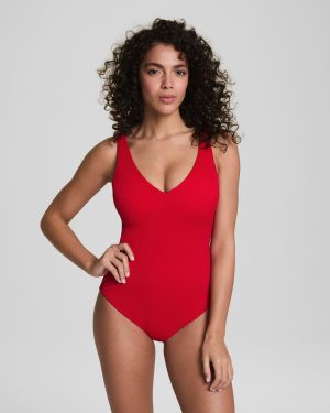 Pique Plunge One-Piece