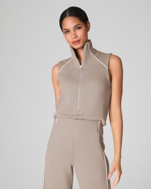 Sleeveless Mockneck Jumpsuit