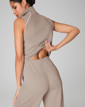 Sleeveless Mockneck Jumpsuit