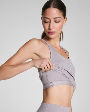 Rib V-Neck Shelf Tank