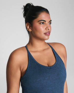 Rib V-Neck Shelf Tank
