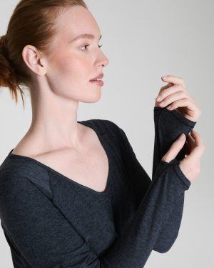 Long Sleeve V-Neck Top