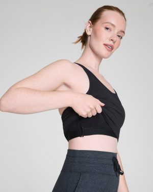 Rib V-Neck Shelf Tank