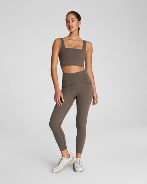 Cropped Square Neck Shelf Tank