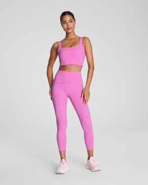 Cropped Square Neck Shelf Tank