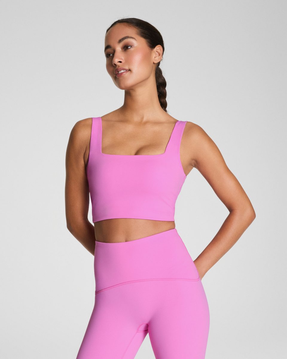 Cropped Square Neck Shelf Tank