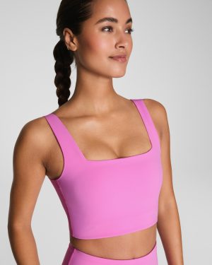 Cropped Square Neck Shelf Tank