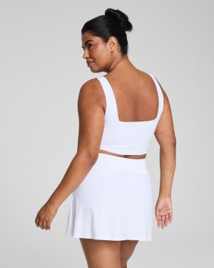 Cropped Square Neck Shelf Tank