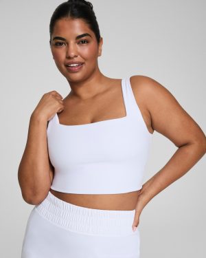 Cropped Square Neck Shelf Tank
